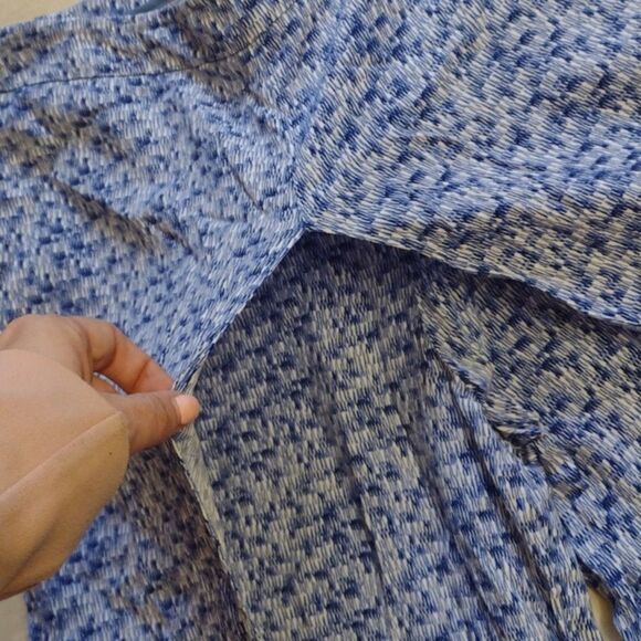 Nic+Zoe Palazzo Waterfall wide leg pants blue pattern - Picture 3 of 11